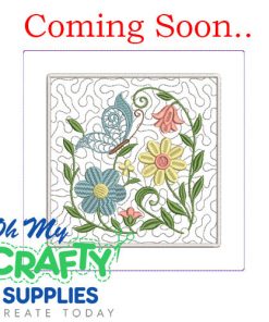 Butterfly Blossom Potholder Embroidery Design