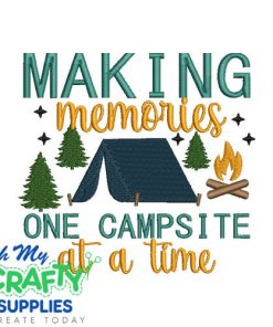 Campsite Memories Embroidery Design