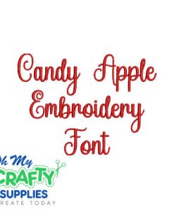 Candy Apple Embroidery Font (BX Included)