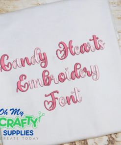 Candy Hearts Embroidery Font (BX Included) (FM)