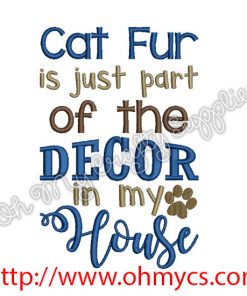 Cat Fur Embroidery Design