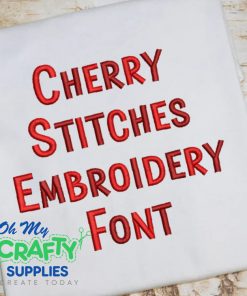 Cherry Stitches Embroidery Font (BX Included) (FL)