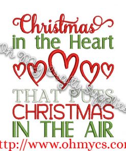 Christmas In The Air Embroidery Design