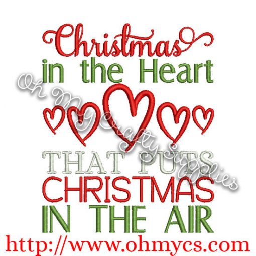 Christmas In The Air Embroidery Design