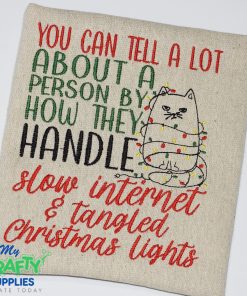 Christmas Lights and Internet Embroidery Design