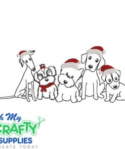 Christmas Pups 1130 Embroidery Design