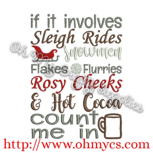 Count me in Embroidery Design - Image 2