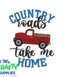 Country Roads 713 Embroidery Design