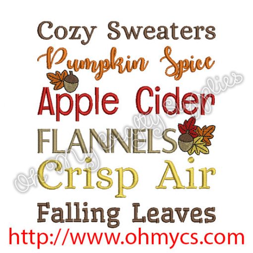 Cozy Sweaters Embroidery Design