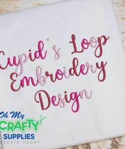 Cupid's Loop Embroidery Font (BX Included)