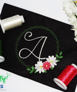 Circle Floral Monogram A-Z (BX Included)