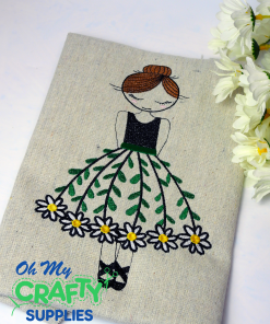 Daisy Dress Girl 326 Embroidery Design
