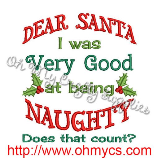 Oh Dear Santa Embroidery Design