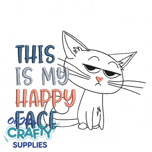 My Happy Face 712 Embroidery Design