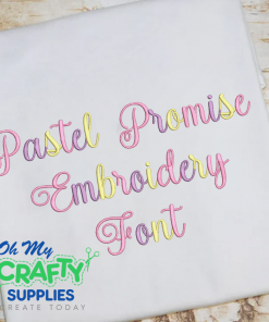 Pastel Promise Embroidery Font (BX Included) (FM)