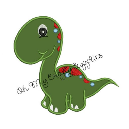 Dinosaur Applique Embroidery Design