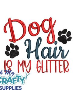 Dog Hair Glitter Embroidery Design