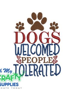 Dogs Welcomed 912 Embroidery Design