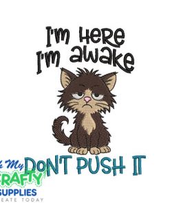 Don't Push It 2025 Embroidery Design