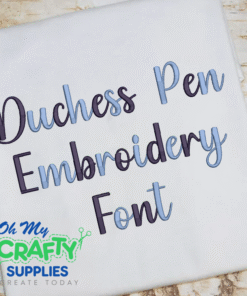 Duchess Pen Embroidery Font (BX Included)
