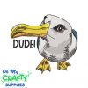 Dude Seagull Embroidery Design