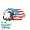 Eagle with Flag Sketch 1228 Embroidery Design