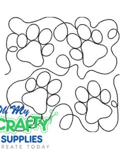 Edge to Edge Paw Prints Embroidery Design (E2E)