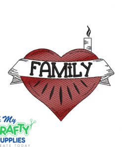 Family Heart 2021 Embroidery Design