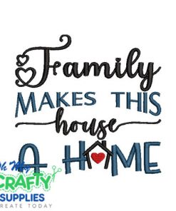 Family House Home 25 Embroidery Design
