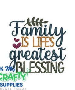 Family greatest blessings 88 Emboridery Design