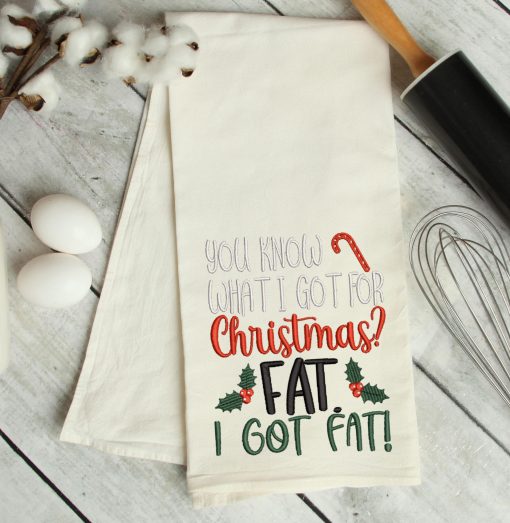 Got Fat for Christmas Embroidery Design