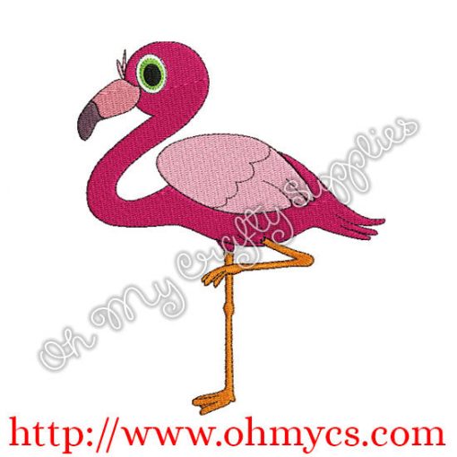 Flamingo Embroidery Design