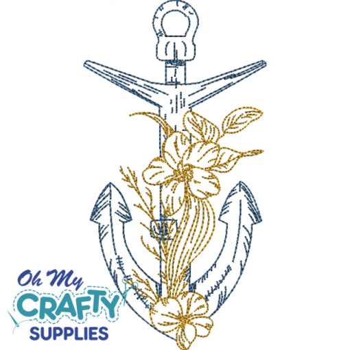 Floral Anchor 42922 Embroidery Design