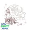 Flower Mirror  Embroidery Design