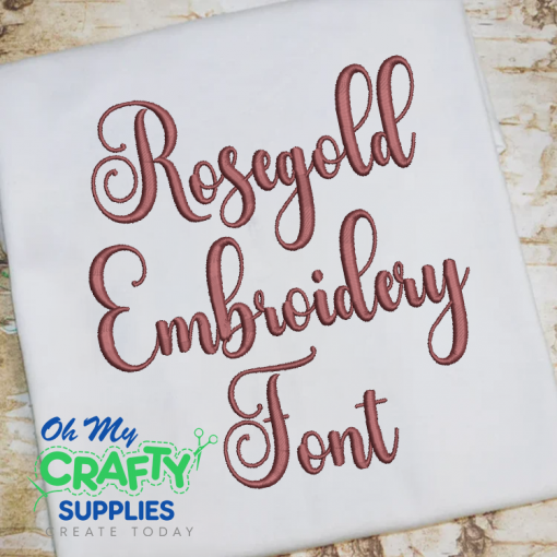 Rosegold Embroidery Font (BX Included)