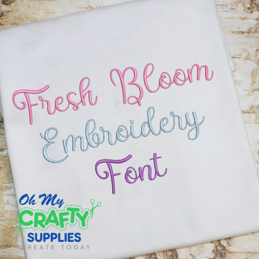 Fresh Bloom Embroidery Font (BX Included) (FL)