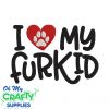 I Heart my Furkid Embroidery Design
