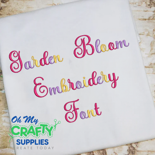 Garden Bloom Embroidery Font (BX Included) (FM)