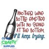 Genie Wine Bottle Embroidery Design