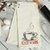 Good Morning Sketch Coffee Embroidery Design