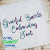 Graceful Swirls Embroidery Font (BX Included)