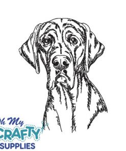 Great Dane Sketch 1116 Embroidery Design