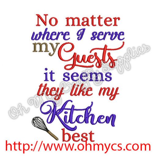 No Matter Where Embroidery Design