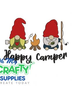 Happy Camper Gnomes Embroidery Design