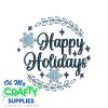 Happy Holidays 121923 Embroidery Design