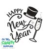 Happy New Year 2024 Embroidery Design