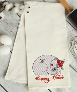 Happy Winter Polar Bear 2020 Embroidery Design
