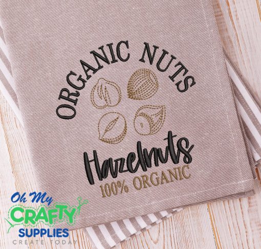 Hazelnuts Embroidery Design