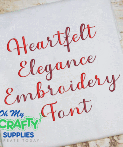 Heartfelt Elegance Embroidery Font (BX Included) (FM)