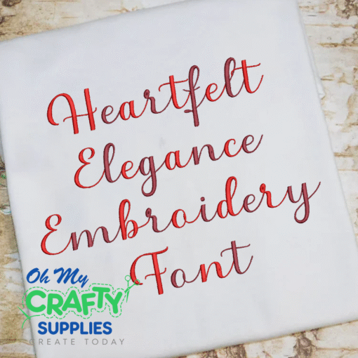 Heartfelt Elegance Embroidery Font (BX Included) (FM)